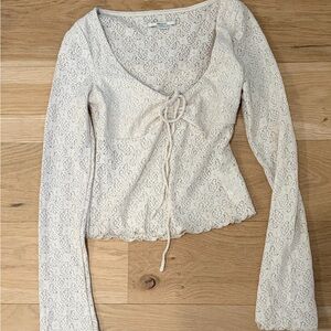 Urban Outfitters Cream Lace Blouse